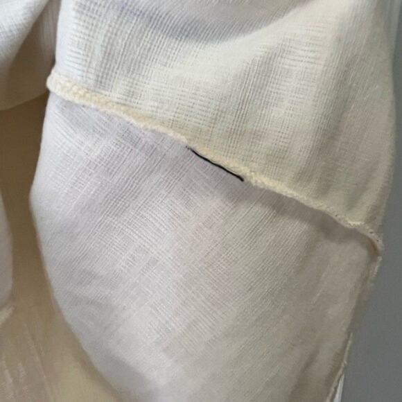 Madewell Cream Linen Like Cold Shoulder Top Size S - Picture 4 of 6